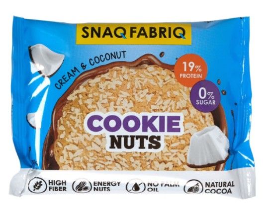 фото упаковки Snaq Fabriq Печенье протеиновое Сливочное с кокосом