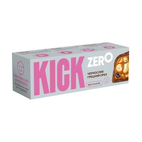 фото упаковки Kick Zero батончик чернослив грецкий орех