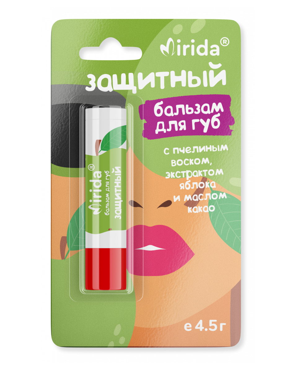 фото упаковки Mirida Бальзам для губ защитный с пчелиным воском