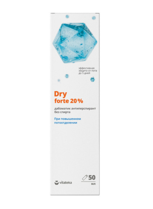 фото упаковки Витатека Dry Forte дабоматик антиперспирант без спирта 20%