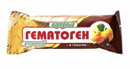 фото упаковки Гематоген народный с курагой в глазури