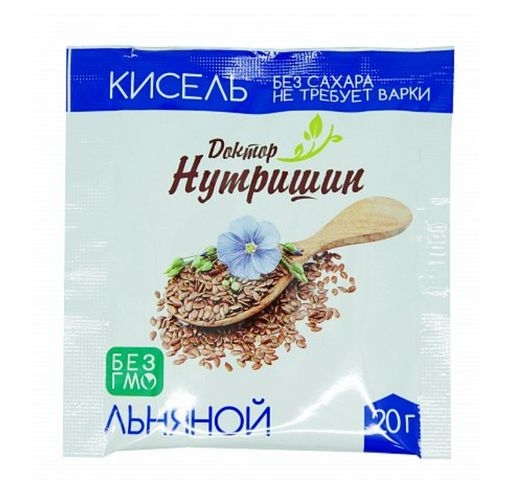 Доктор Нутришин Кисель без сахара, Льняной, 20 г, 1 шт.