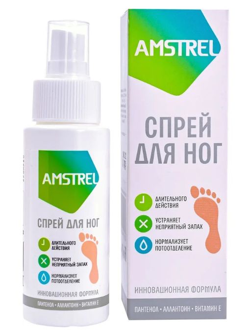 Amstrel Спрей для ног от запаха и пота, спрей, 100 мл, 1 шт.