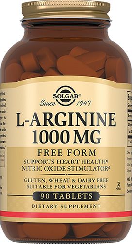 Solgar L-аргинин 1000 мг, 1000 мг, таблетки, 90 шт.
