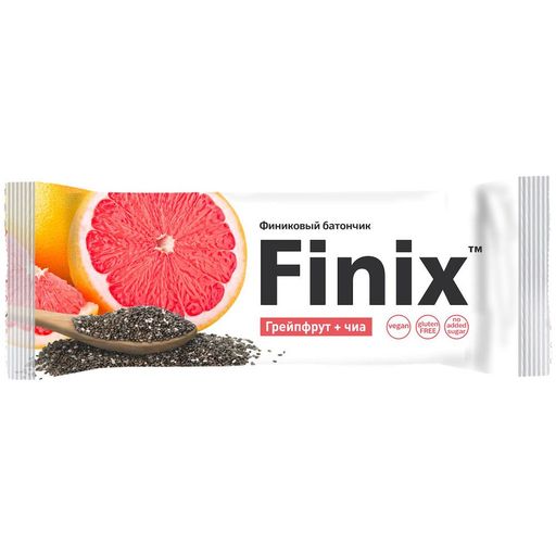 Finix Батончик финиковый, батончик, грейпфрут чиа, 30 г, 1 шт.