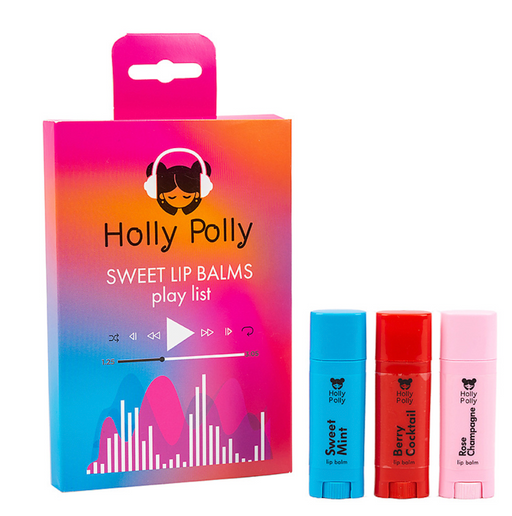 Holly polly набор бальзамов для губ sweet lip balms, бальзам для губ, 3 шт.