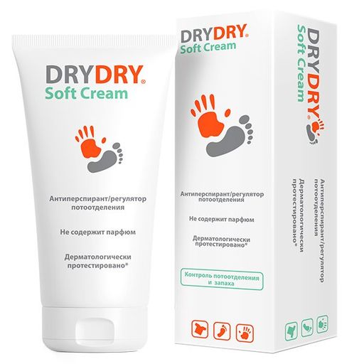 Dry Dry Soft Cream Антиперспирант регулятор потоотделения, крем, не содержит парфюм, 50 мл, 1 шт.