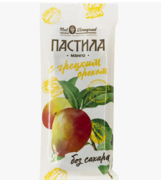 Nut Vinograd Пастила из манго с грецким орехом, 50 г, 1 шт.