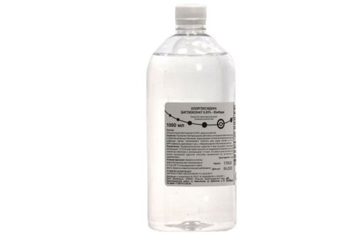 Хлоргексидина биглюконат, 0.05%, раствор для местного и наружного применения, 1000 мл, 1 шт.