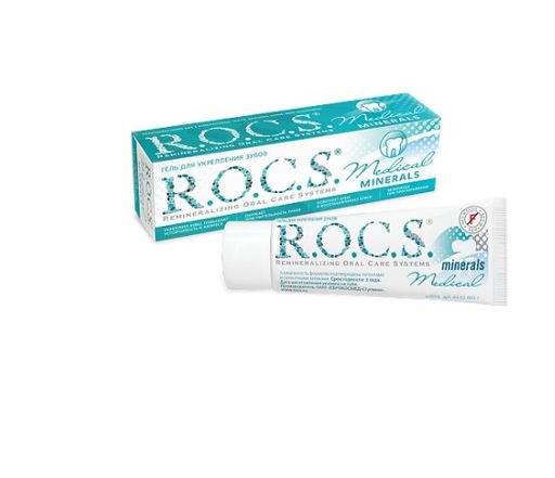 ROCS Medical Minerals Гель реминерализующий, без фтора, гель для полости рта, 45 г, 1 шт.