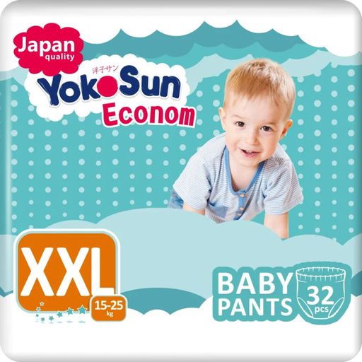 Yokosun Econom Подгузники-трусики детские, XXL, 15-25кг, 32 шт.