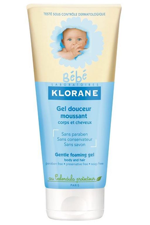 Klorane Bebe Мягкий пенящийся гель для волос и тела, гель для детей, 200 мл, 1 шт.