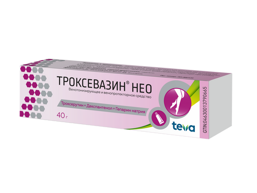 Троксевазин Нео, гель для наружного применения, 40 г, 1 шт.