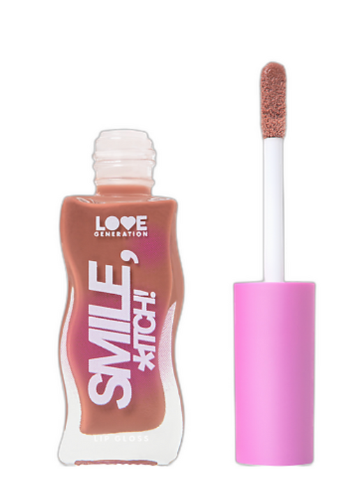 Love Generation Блеск для губ Lipgloss Smile *itch!, тон 03 коричнево-бежевый, 10 мл, 1 шт.