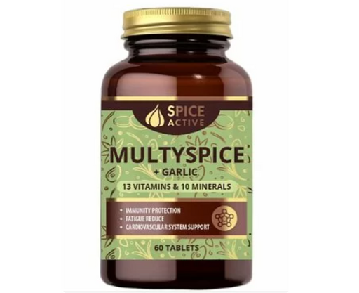 Spice Active Комплекс витаминов и минералов с чесноком, таблетки, 60 шт.